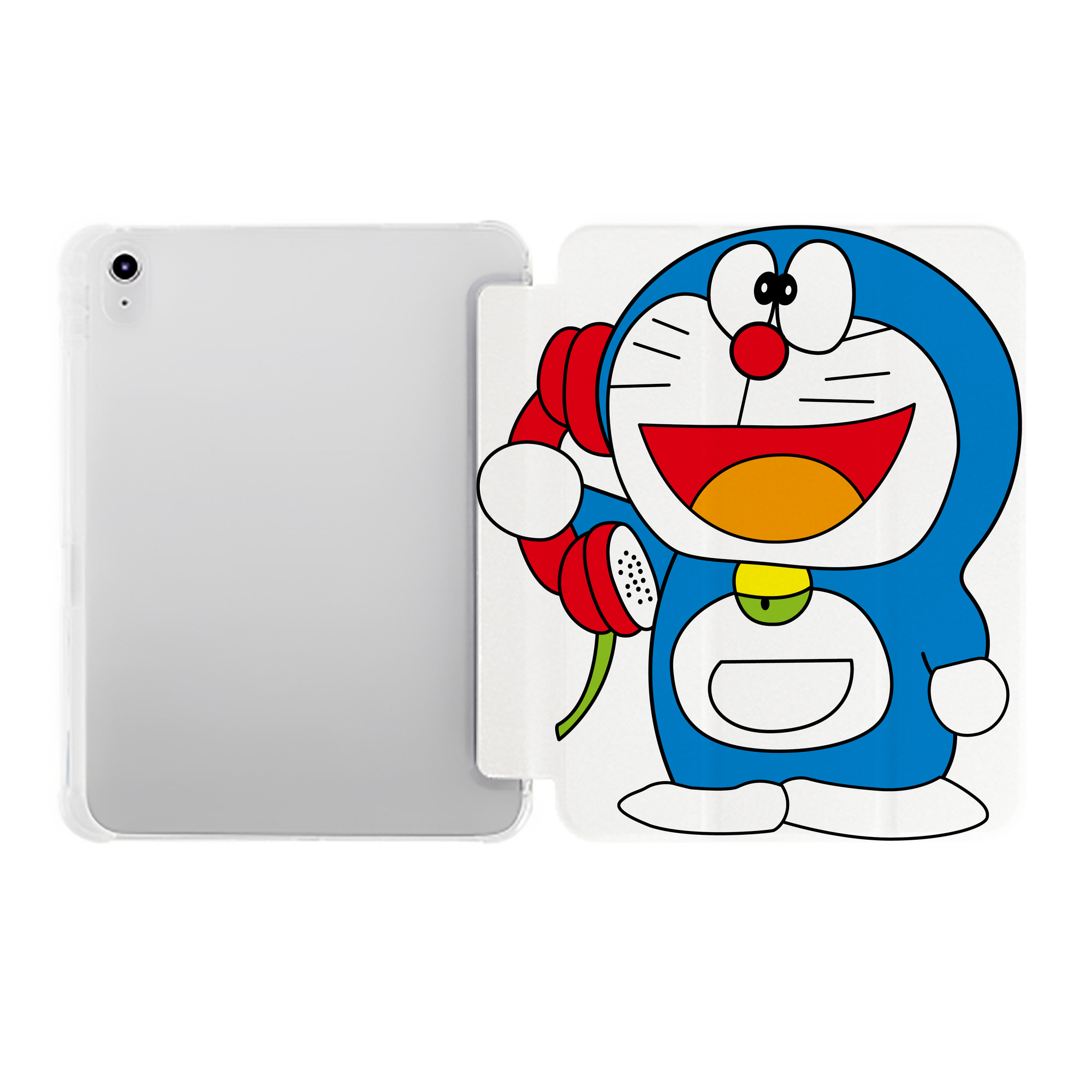 （画像用） ドラえもん Doraemon IPad ケース ペン収納付き 三つ折りスタンド PUレザー×シリコン 対応機種9.5/10.5/10.9インチ